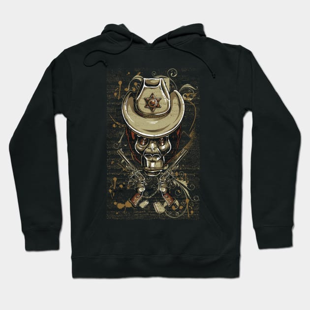 ape sheriff Hoodie by positivedesigners